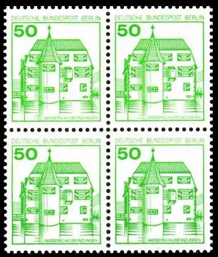 BERLIN DS BURGEN U. SCHLÖSSER Nr 615A postfrisch VIERER S952B5E