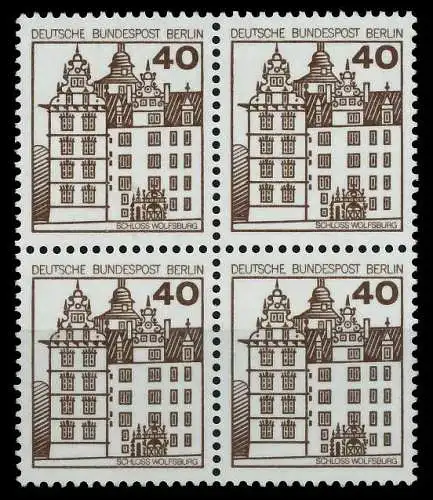 BERLIN DS BURGEN U. SCHLÖSSER Nr 614 postfrisch VIERERB S952B4E