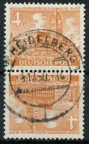 BERLIN ZUSAMMENDRUCK Nr SK2 zentrisch gestempelt SENKR PAAR 900FE2