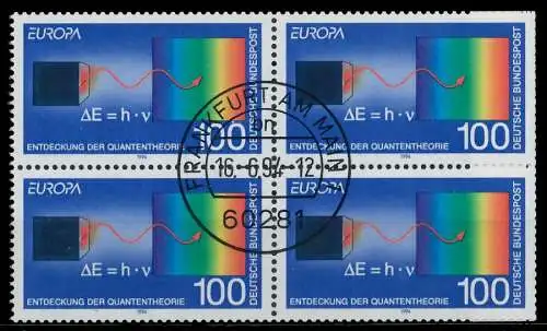 BRD BUND 1994 Nr 1733II zentrisch gestempelt VIERERBLOCK 906A26