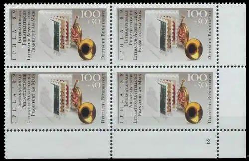 BRD 1989 Nr 1415 postfrisch VIERERBLOCK ECKE-URE 906A4A