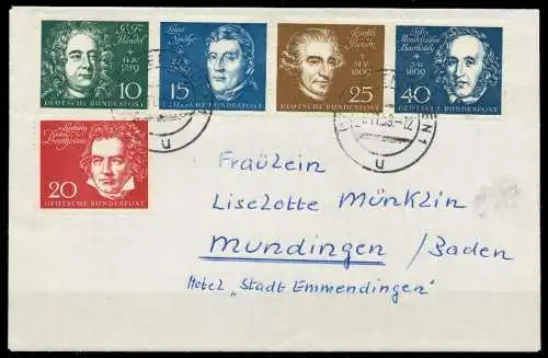 BRD 1959 Nr 315-319 BRIEF SAB 906B96