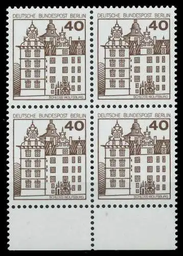 BERLIN DS BURGEN U. SCHLÖSSER Nr 614 postfrisch VIERERB 906BDE
