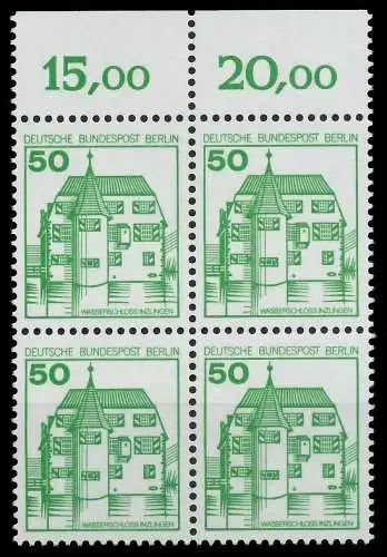 BERLIN DS BURGEN U. SCHLÖSSER Nr 615A postfrisch VIERER 906BE2