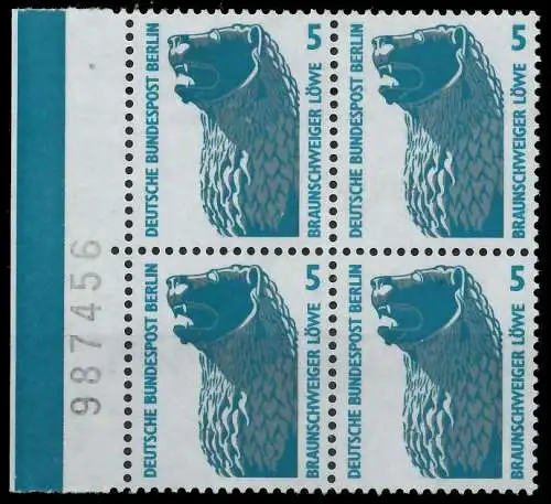 BERLIN DS SEHENSWÜRDIGKEITEN Nr 863 postfrisch VIERERBL 906BFE