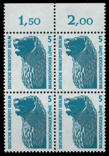BERLIN DS SEHENSWÜRDIGKEITEN Nr 863 postfrisch VIERERBL 906C06