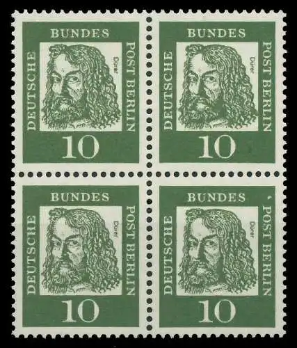 BERLIN DS BED. DEUTSCHE Nr 202 postfrisch VIERERBLOCK 906C4A