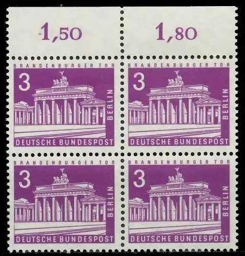 BERLIN DS BAUTEN 2 Nr 231 postfrisch VIERERBLOCK ORA 90ED0A