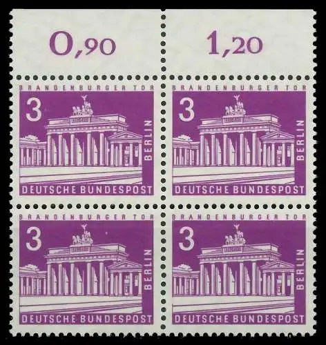 BERLIN DS BAUTEN 2 Nr 231 postfrisch VIERERBLOCK ORA 90ED1A