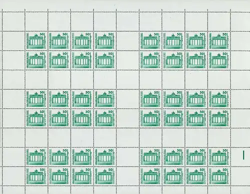 DDR MARKENHEFTCHENBOGEN Nr MHB21I postfrisch MHB 90F022