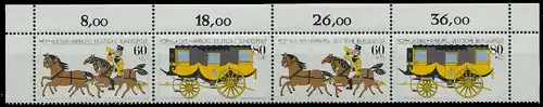 BRD ZUSAMMENDRUCK Nr WZD5+WZD7 postfrisch 4ER STR ORA 90F042