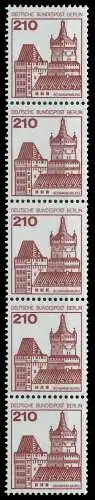 BERLIN DS BURGEN U. SCHLÖSSER Nr 589R postfrisch 5ER ST 90F1CE