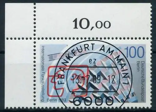 BERLIN 1989 Nr 847 zentrisch gestempelt ECKE-OLI 915046