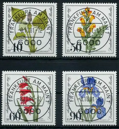 BERLIN 1981 Nr 650-653 zentrisch gestempelt 91D47A