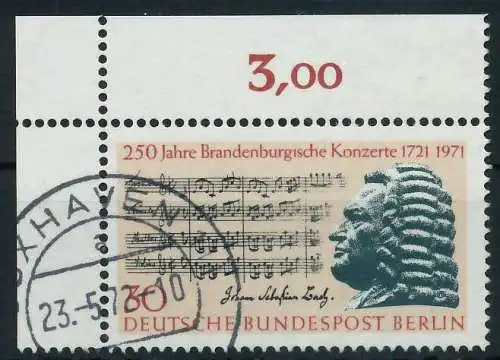 BERLIN 1971 Nr 392 gestempelt ECKE-OLI 91D8D2