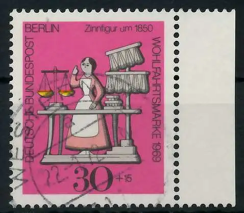 BERLIN 1969 Nr 350 gestempelt SRA 91D966