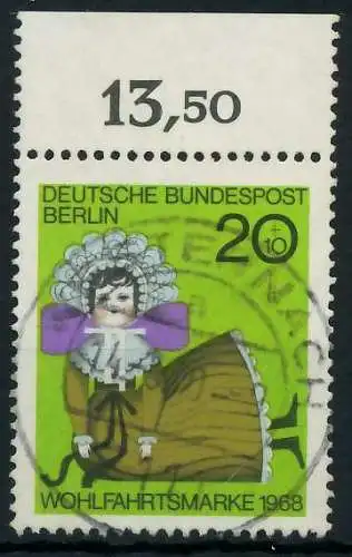 BERLIN 1968 Nr 323 zentrisch gestempelt ORA 91D9EA