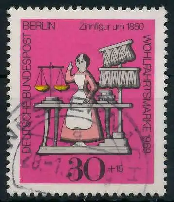 BERLIN 1969 Nr 350 gestempelt 91DA4A