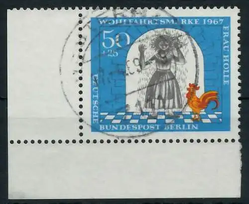 BERLIN 1967 Nr 313 zentrisch gestempelt ECKE-ULI 9202D2