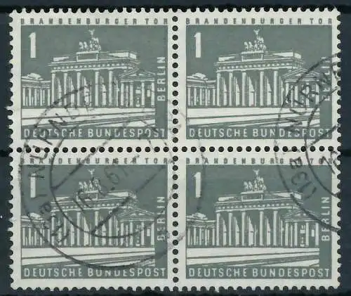 BERLIN DS BAUTEN 2 Nr 140 zentrisch gestempelt VIERERBLOCK 920496