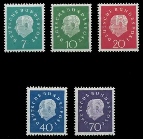 BRD DS HEUSS 3 Nr 302-306 postfrisch 92051A