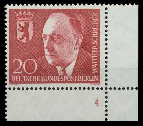 BERLIN 1960 Nr 192 postfrisch FORMNUMMER 4 8E2972