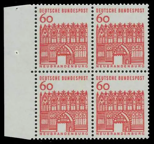 BRD DS BAUWERKE 1 Nr 459 postfrisch VIERERBLOCK SRA 9207BA