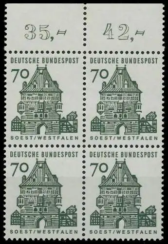 BRD DS BAUWERKE 1 Nr 460 postfrisch VIERERBLOCK ORA 9207DE