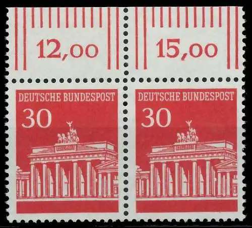 BRD DS BRANDENBURGER TOR Nr 508v postfrisch WAAGR PAAR 926A4A