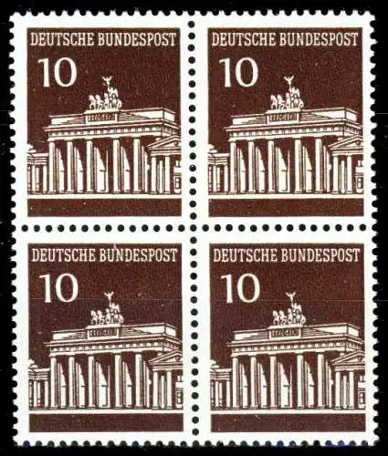 BRD DS BRANDENBURGER TOR Nr 506v postfrisch VIERERBLOCK S98261A