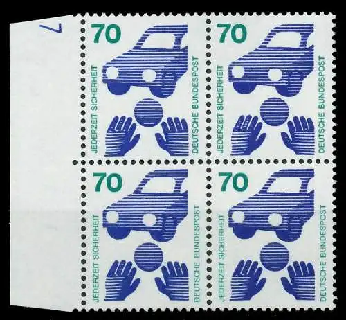 BRD DS UNFALLVERHÜTUNG Nr 773A-DZ7blau postfrisch VIERE 926B62