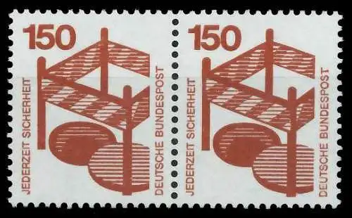BRD DS UNFALLVERHÜTUNG Nr 703A postfrisch WAAGR PAAR S98287E