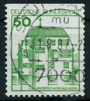 BRD DS BURGEN U. SCHLÖSSER Nr 1038CI zentrisch gestempelt 92B9EA