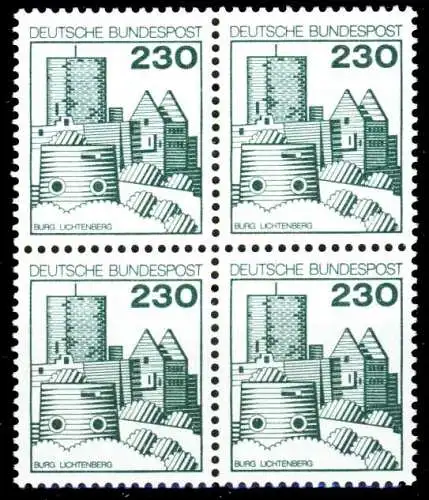 BRD DS BURGEN U. SCHLÖSSER Nr 999 postfrisch VIERERBLOC S9886E2