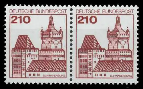 BRD DS BURGEN U. SCHLÖSSER Nr 998 postfrisch WAAGR PAAR S98872E