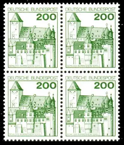 BRD DS BURGEN U. SCHLÖSSER Nr 920 postfrisch VIERERBLOC S98880E