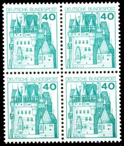 BRD DS BURGEN U. SCHLÖSSER Nr 915 postfrisch VIERERBLOC S98881A