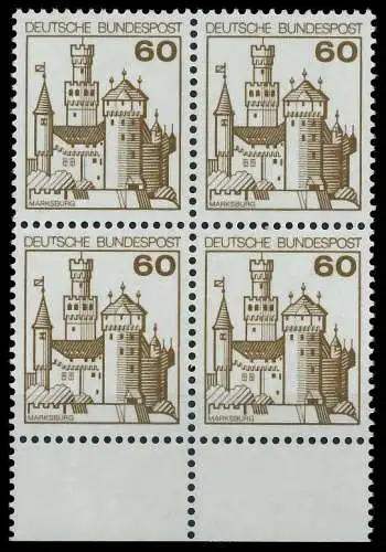 BRD DS BURGEN U. SCHLÖSSER Nr 917 postfrisch VIERERBLOC 92BCA6