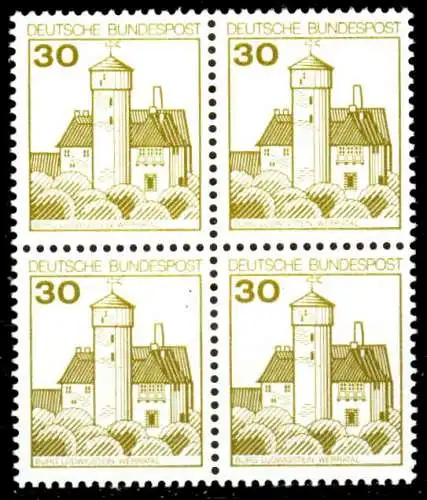 BRD DS BURGEN U. SCHLÖSSER Nr 914 postfrisch VIERERBLOC S98883E