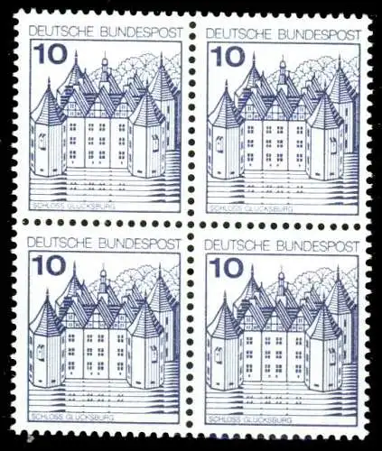 BRD DS BURGEN U. SCHLÖSSER Nr 913 postfrisch VIERERBLOC S98883A