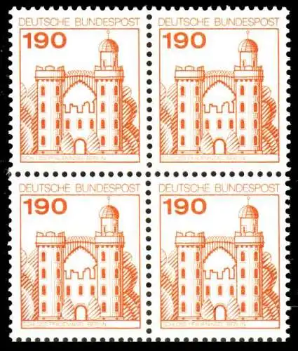 BRD DS BURGEN U. SCHLÖSSER Nr 919 postfrisch VIERERBLOC S988856