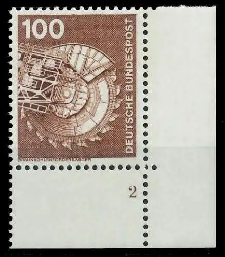 BRD DS INDUSTRIE U. TECHNIK Nr 854 postfrisch FORMNUMME 92C096