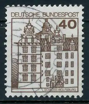 BRD DS BURGEN U. SCHLÖSSER Nr 1037 gestempelt 92FE56