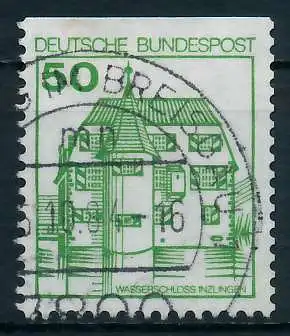 BRD DS BURGEN U. SCHLÖSSER Nr 1038CI zentrisch gestempelt 92FF56