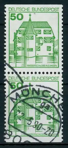 BRD ZUSAMMENDRUCK Nr 1038CIu+1038DIu gestempelt SENKR PA 92FFEE