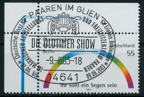 BRD 2003 Nr 2341 zentrisch gestempelt ECKE-OLI 9361EE