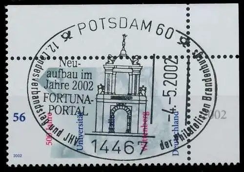 BRD 2002 Nr 2254 zentrisch gestempelt ECKE-ORE 93643E