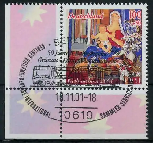 BRD 2001 Nr 2226 zentrisch gestempelt ECKE-ULI 936562