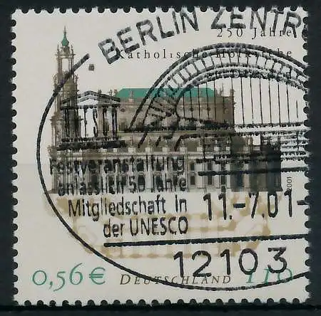 BRD 2001 Nr 2196 gestempelt 93664E