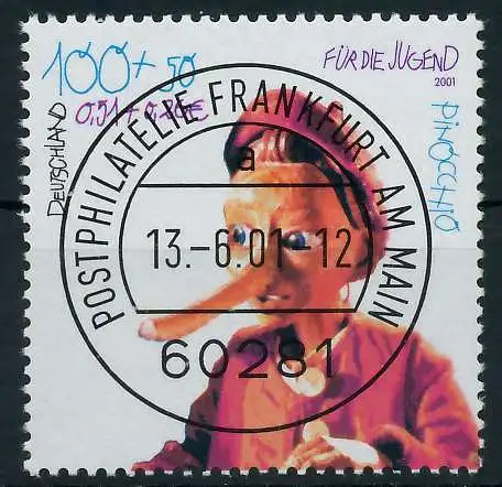 BRD 2001 Nr 2190 zentrisch gestempelt 9366AE